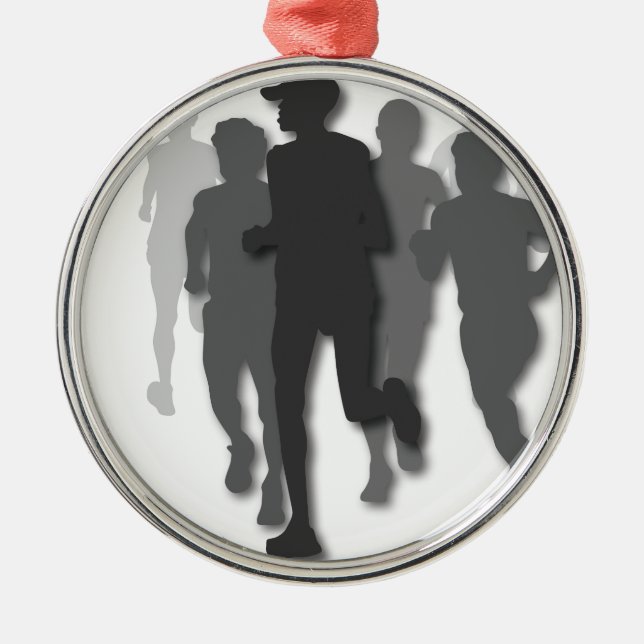 maratonspringer julgransprydnad metall (Framsidan)