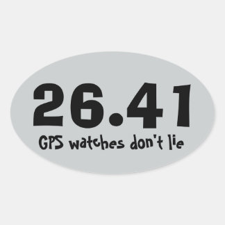Maratonspringklistermärke Ovalt Klistermärke
