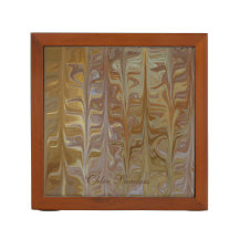 Maraved Golden Blöt Cedar Art Mönster Desk Organiz