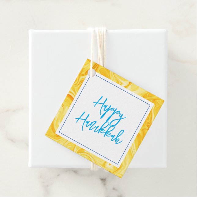 Marbeliint Art Helgdag Hanukkah Gåvor Etiketter (På plats)