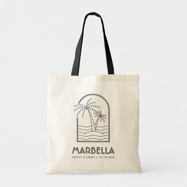 Marbella Bröllop Helg Destination Wedding Tygkasse (Framsidan)