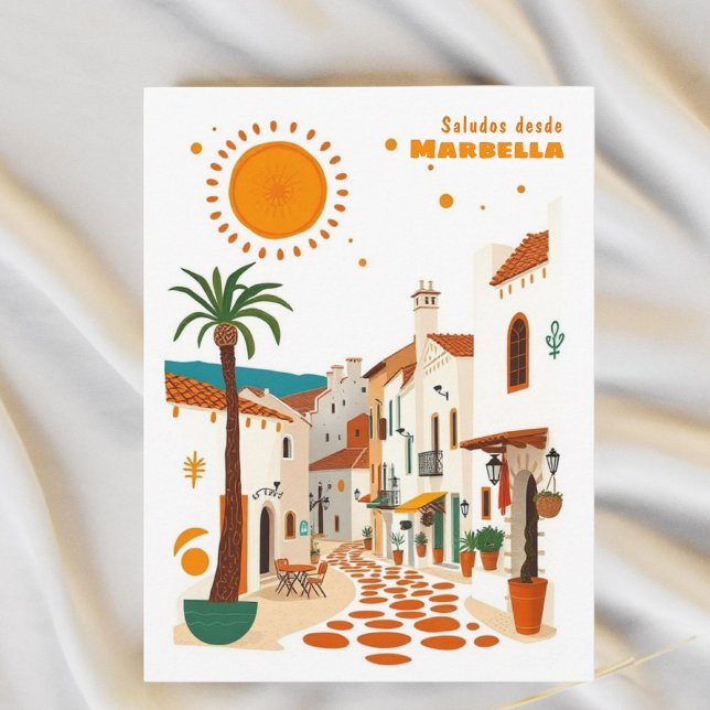 Marbella Spain helgdag mediterranées vykort (Skapare uppladdad)