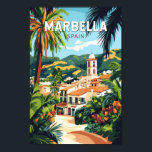 Marbella Spain Illustration Travel Art Vintage Poster<br><div class="desc">Marbella retro-vektorns resedesign. Marbella,  en glamorös kuststad på Spaniens Costa del Sol,  är känd för sina gyllene stränder,  lyxområden och ett sjudande nattliv.</div>