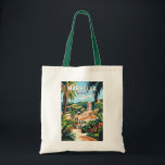Marbella Spain Illustration Travel Art Vintage Tygkasse<br><div class="desc">Marbella retro-vektorns resedesign. Marbella,  en glamorös kuststad på Spaniens Costa del Sol,  är känd för sina gyllene stränder,  lyxområden och ett sjudande nattliv.</div>