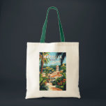 Marbella Spain Illustration Travel Art Vintage Tygkasse<br><div class="desc">Marbella retro-vektorns resedesign. Marbella,  en glamorös kuststad på Spaniens Costa del Sol,  är känd för sina gyllene stränder,  lyxområden och ett sjudande nattliv.</div>