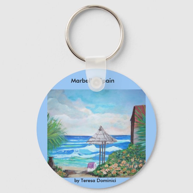 Marbella, Spanien Keychain Nyckelring (Framsida)