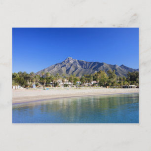 Marbella-stranden på Costa del Sol i Spanien Vykort
