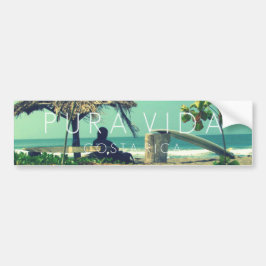 Marbella Surfer Pura Vida Costa Rica Bumper Bildekal