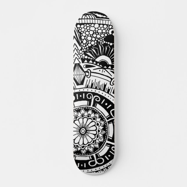 Marbke circle skateboard with bohemian style (Framsida)