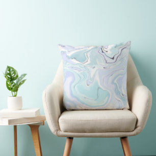 Marble Abstrakt Light blue Dekorativ kudde - Moder