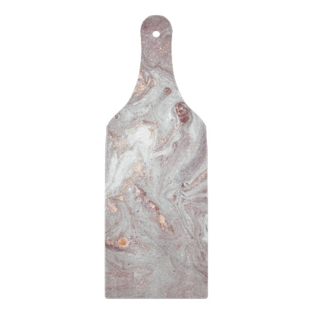 MARBLE ABSTRAKT LILAC SILVER CUTTING BOARD (Framsidan)