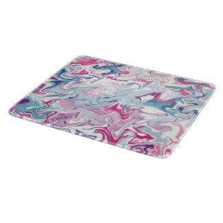 Marble Abstrakt Rosa and Blue Cthing Board