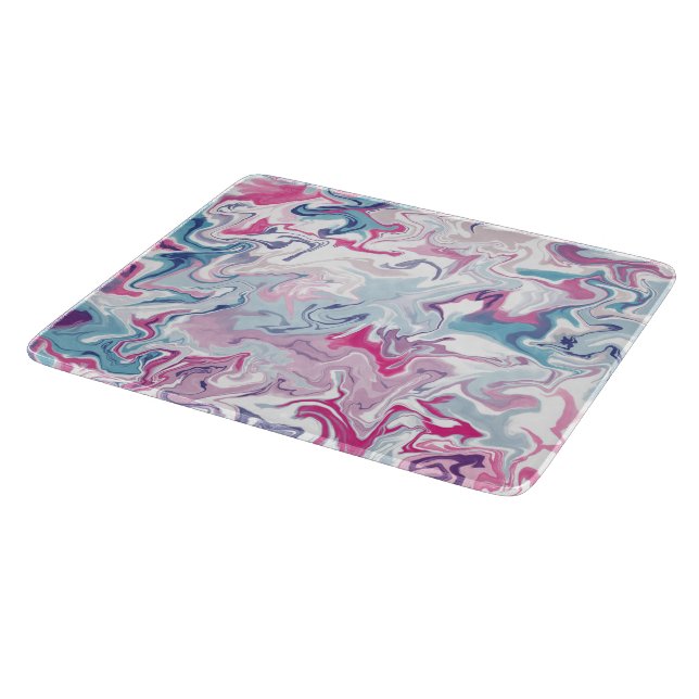 Marble Abstrakt Rosa and Blue Cthing Board (Hörn)