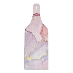 MARBLE ABSTRAKT ROSA LILA GULD CUTBOARD BOARD