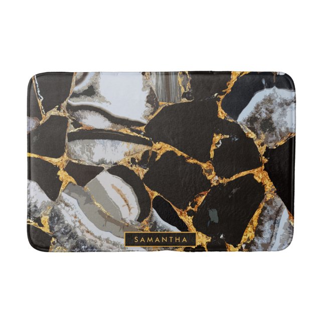 Marble Abstrakt Struktur Badrumsmatta (Framsidan)