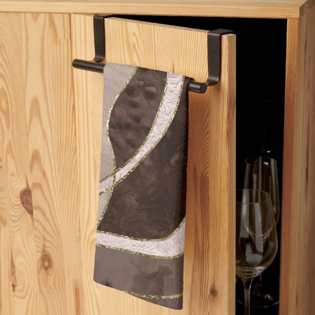 Marble Agate Gold Glam 5 - landscape Kökshandduk (Thirds Fold)