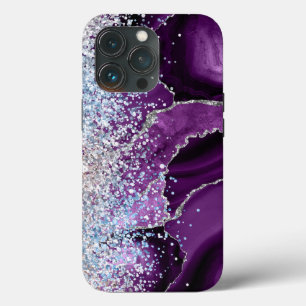 Marble Agate Liquid Bläck Lila Glitter