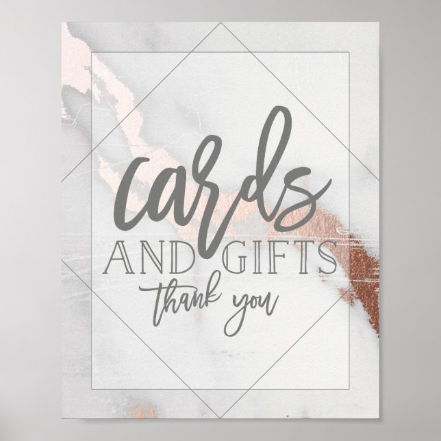 MARBLE AND METALLIC CARDS AND GIFTS POSTER (Framsidan)