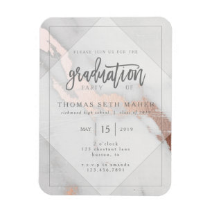MARBLE AND RO GULD STUDENTEN INVITATION POSTCAR MAGNET