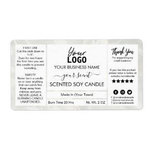 Marble Anpassade Scent Scented Soy Candle Fraktsedel