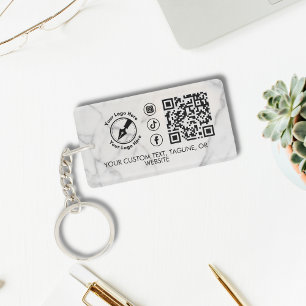 Marble Anpassningsbar Logotyp QR Social Marknadsfö