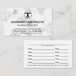 Marble Background Chiropraktic avtalskort Tidsbeställning Kort