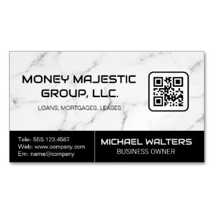 Marble Background QR-Affärskort Magnetiska Visitkort