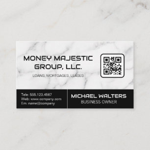 Marble Background QR-Affärskort Visitkort