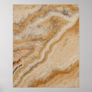 Marble Background Stone Template Tan Natural Poster