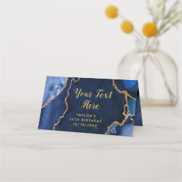 Marble Birthday, Guld Agate Placeringskort