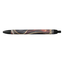 Marble Black and Red Pen (Svarta Bläck)
