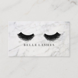 Marble Black Eyelash Luxury Beauty Visitkort