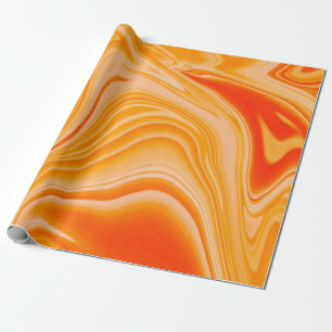 Marble bläck färglös. Orange marble mönster vid  Presentpapper