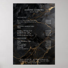 Marble, Black-Guld, Salon Poster
