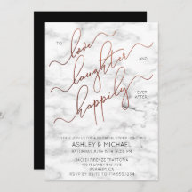 Marble Black Rehearsal Dinner Inbjudan