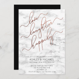 Marble Black Rehearsal Dinner Inbjudan