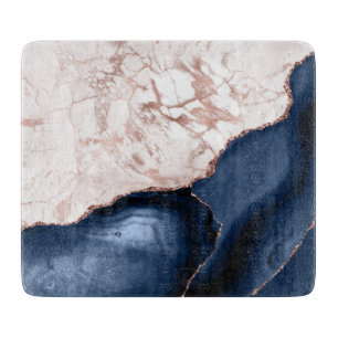 Marble Blue Agate Ro Guld