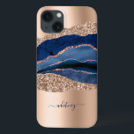 Marble Blue Glitter Faux Guld Glitter Gnistra<br><div class="desc">Telefonväskor och höljen för elegant Chich Glitter. Anpassa med namn,  monogram,  inledande text eller text. Du kan ändra färg och teckensnittet stil genom att anpassa det ytterligare. Observera att effekten glitter inte är verklig,  utan bara simuleras.</div>