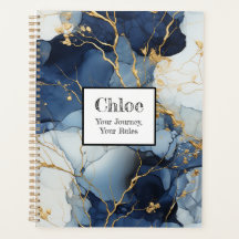 Marble Blue&Guld Din resa, Ditt Regler