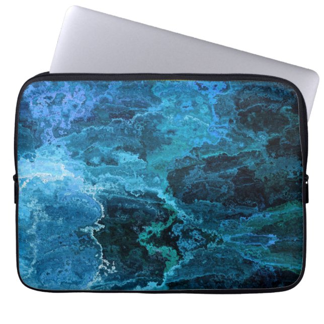 Marble - Blue Laptop sleeve (Framsidan)
