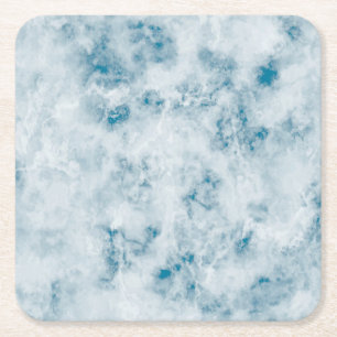 Marble Blue Struktur Underlägg Papper Kvadrat