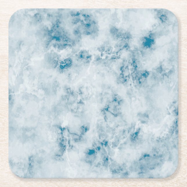 Marble Blue Struktur Underlägg Papper Kvadrat (Framsidan)