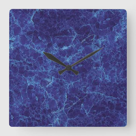 Marble Blue Wall Clock Fyrkantig Klocka