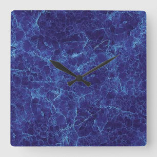 Marble Blue Wall Clock Fyrkantig Klocka