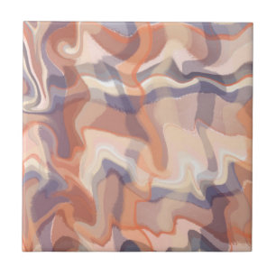 Marble boho tartan swirl orange teracotta lila kakelplatta