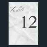 Marble Bordsnummer<br><div class="desc">Pressa upp bröllop eller party bord med ditt Bordsnummer-kort för marmor Blommigt.</div>