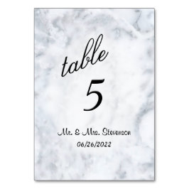 Marble Bordsnummer Personlig