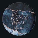 Marble Bridesmaid Magnet<br><div class="desc">Marble Agate Gilded Geode Design,  med Modern och skript typsnitt,  med guldfärgen Navy Blue & Ro. Trendig och Chic Bröllop Bridesmaid magnet! ~ Kolla min butik för att se hela bröllop-svit för den här designen!</div>