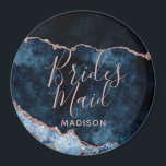 Marble Bridesmaid Magnet<br><div class="desc">Marble Agate Gilded Geode Design,  med Modern och skript typsnitt,  med guldfärgen Navy Blue & Ro. Trendig och Chic Bröllop Bridesmaid magnet! ~ Kolla min butik för att se hela bröllop-svit för den här designen!</div>