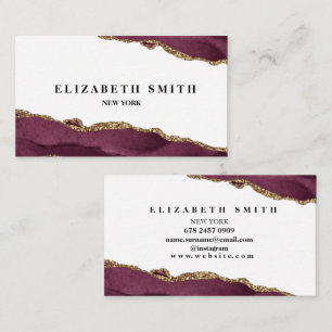 Marble Burgundy Visitkort